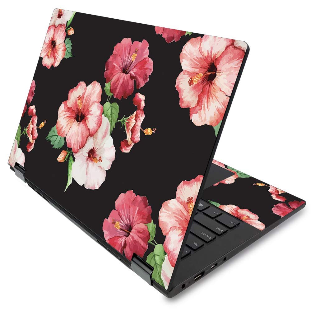 MightySkins Skin for Lenovo Flex 14" (2019 No Fingerprint Scanner) - Hibiscus | Protective, Durable, and Unique Vinyl Decal wrap Cover | Easy to Apply, Remove, and Change Styles | Made in The USA