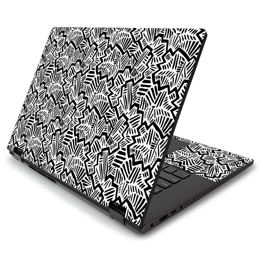 MightySkins Skin for Lenovo Flex 15" (2019) - Abstract Black | Protective, Durable, and Unique Vinyl Decal wrap Cover | Easy to Apply, Remove, and Change Styles | Made in The USA