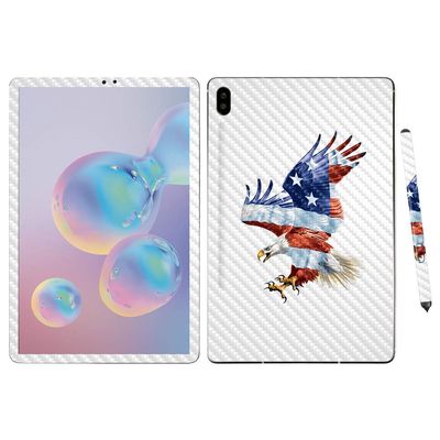 MightySkins Carbon Fiber Skin for Samsung Galaxy Tab S6 10.5" - American Eagle | Protective, Durable Textured Carbon Fiber Finish | Easy to Apply, Remove, and Change Styles | Made in The USA
