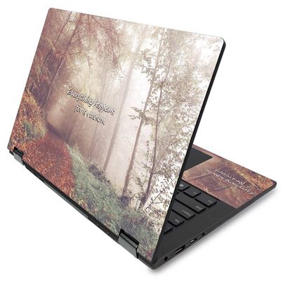 MightySkins Skin for Lenovo Flex 14" (2019 No Fingerprint Scanner) - Happens for A Reason | Protective, Durable Vinyl Decal Wrap | Easy to Apply, Remove, and Change Styles | Made in The USA