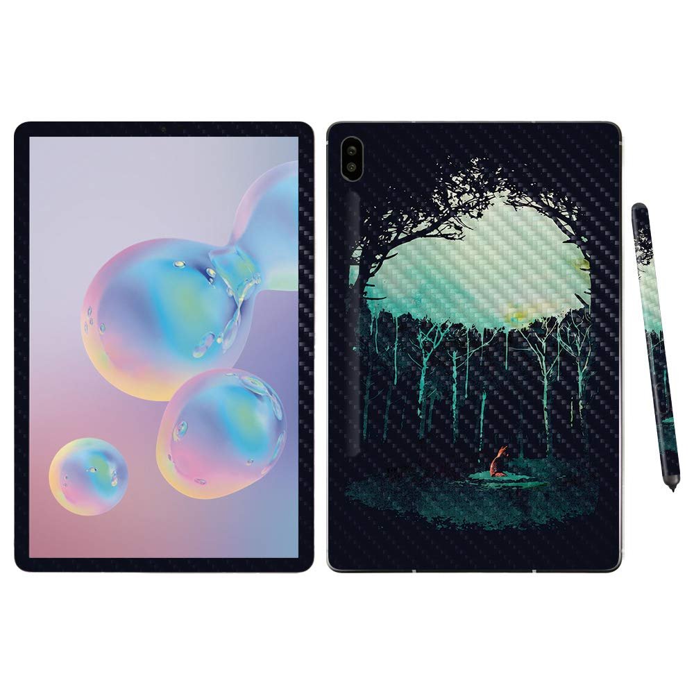MightySkins Carbon Fiber Skin for Samsung Galaxy Tab S6 10.5" - Deep in The Forest | Protective, Durable Textured Carbon Fiber Finish | Easy to Apply, Remove, and Change Styles | Made in The USA