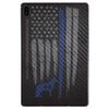 MightySkins Carbon Fiber Skin For Samsung Galaxy Tab S6 10.5" - Thin Blue Line K9 | Protective, Durable Textured Carbon Fiber Finish | Easy To Apply, Remove, and Change Styles | Made in the USA, CF-SAGTAS6-Thin Blue Line K9 view 2