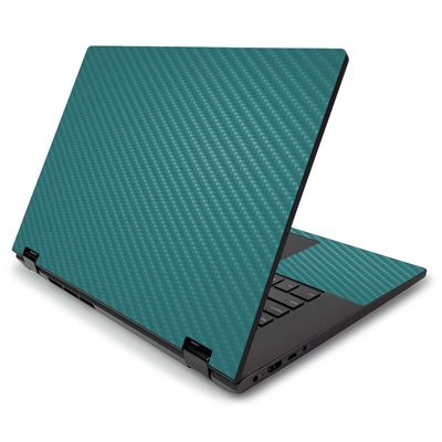 MightySkins Carbon Fiber Skin for Lenovo Flex 15" (2019) - Solid Teal | Protective, Durable Textured Carbon Fiber Finish | Easy to Apply, Remove, and Change Styles | Made in The USA