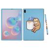 MightySkins Carbon Fiber Skin For Samsung Galaxy Tab S6 10.5" - Good Morning Sloth | Protective, Durable Textured Carbon Fiber Finish | Easy To Apply, Remove, and Change Styles | Made in the USA, Model Number: CF-SAGTAS6-Good Morning Sloth view 1