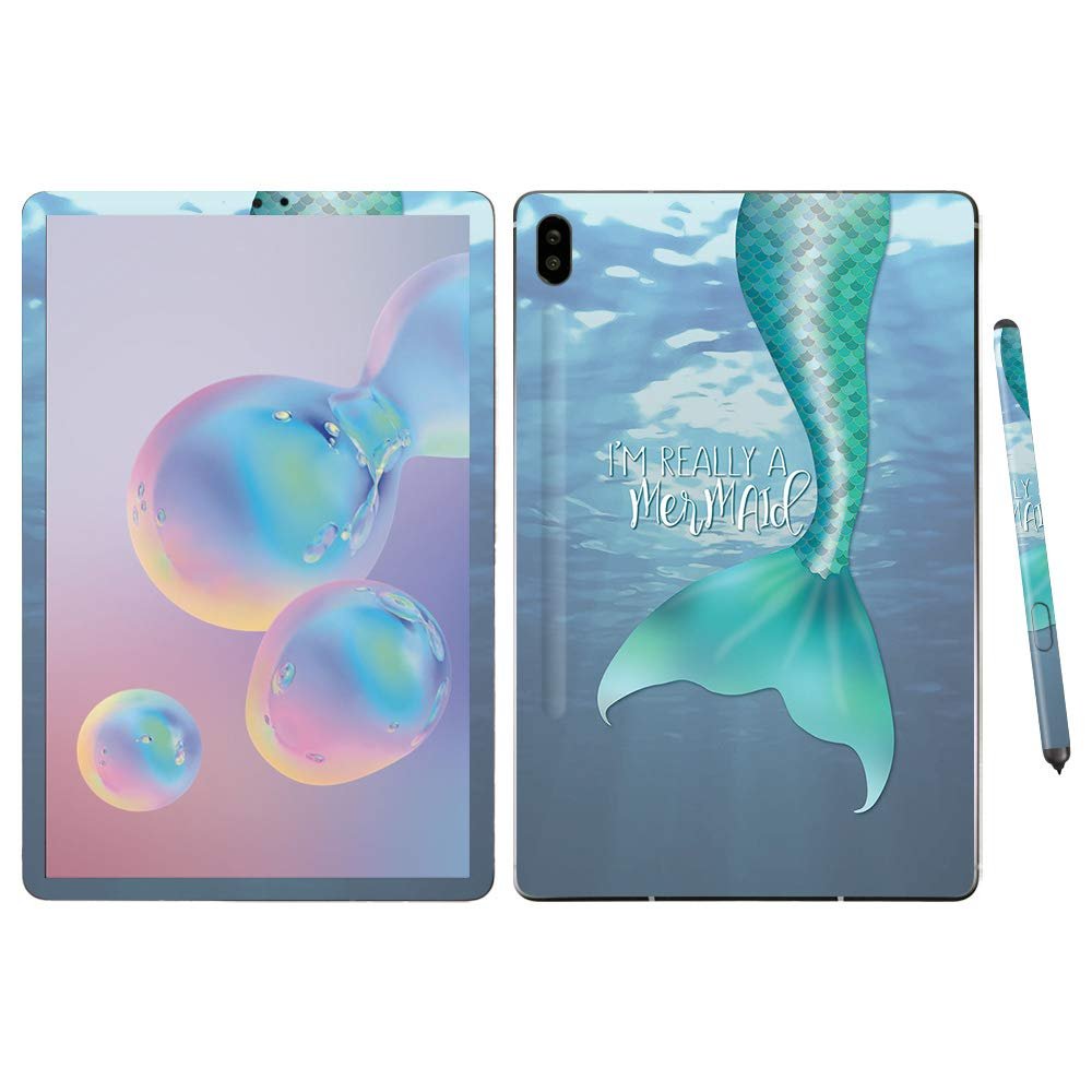 MightySkins Skin for Samsung Galaxy Tab S6 10.5" - Im Really A Mermaid | Protective, Durable, and Unique Vinyl Decal wrap Cover | Easy to Apply, Remove, and Change Styles | Made in The USA