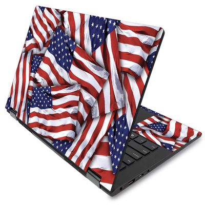 MightySkins Skin for Lenovo Flex 14" (2019 No Fingerprint Scanner) - Patriot | Protective, Durable, and Unique Vinyl Decal wrap Cover | Easy to Apply, Remove, and Change Styles | Made in The USA