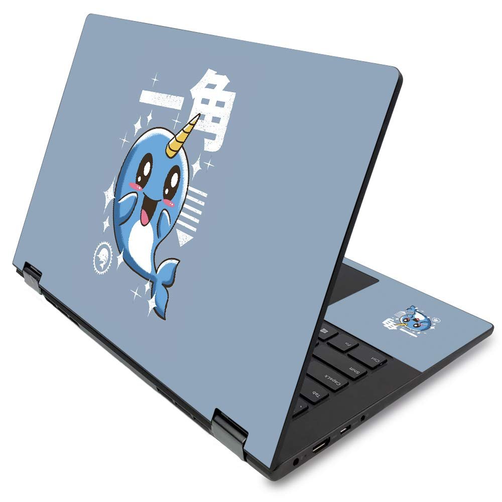 MightySkins Skin for Lenovo Flex 14" (2019 No Fingerprint Scanner) - Narwhal Kawaii | Protective, Durable, and Unique Vinyl Decal wrap | Easy to Apply, Remove, and Change Styles | Made in The USA