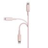 Amazon Basics USB-A to Lightning Charger Cable, Nylon Braided Cord, MFi Certified Charger for Apple iPhone 14 13 12 11 X Xs Pro, Pro Max, Plus, iPad, 6 Foot, Rose Gold view 2