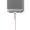 Amazon Basics USB-A to Lightning Charger Cable, Nylon Braided Cord, MFi Certified Charger for Apple iPhone 14 13 12 11 X Xs Pro, Pro Max, Plus, iPad, 6 Foot, Rose Gold view 4