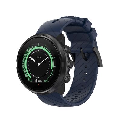 DKEnjoy Soft Silicone Wristband Replacement Accessory Sports Watch Straps Bracelet Compatible for Suunto Spartan Sport Wrist Hr Baro /Suunto9/Suunto9 Baro/D5 Smartwatch (Navy)