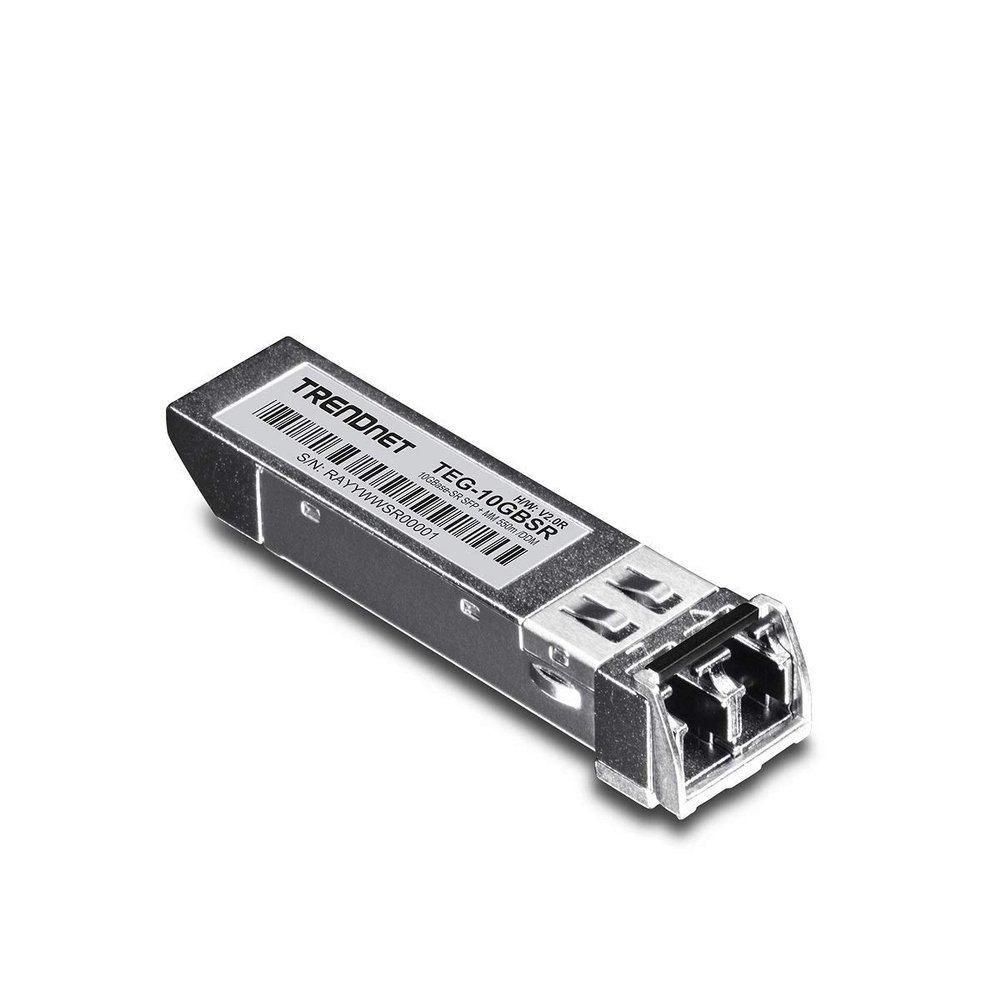 TRENDnet 10GBASE-SR SFP+ Multi Mode LC Module, Up to 550 m, Hot Pluggable SFP+ Transceiver, 850nm Wavelength, Duplex LC Connector, DDM Support, TEG-10GBSR (Renewed)