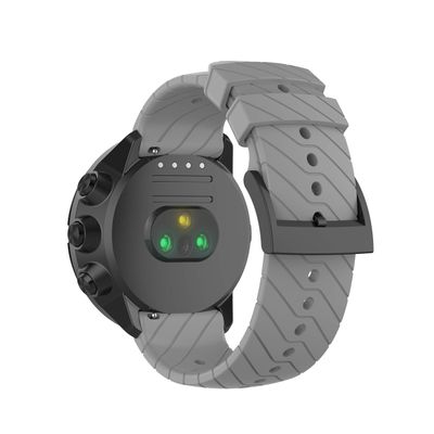 DKEnjoy Soft Silicone Wristband Replacement Accessory Sports Watch Straps Bracelet Compatible for Suunto Spartan Sport Wrist Hr Baro /Suunto9/Suunto9 Baro/D5 Smartwatch (Gray)