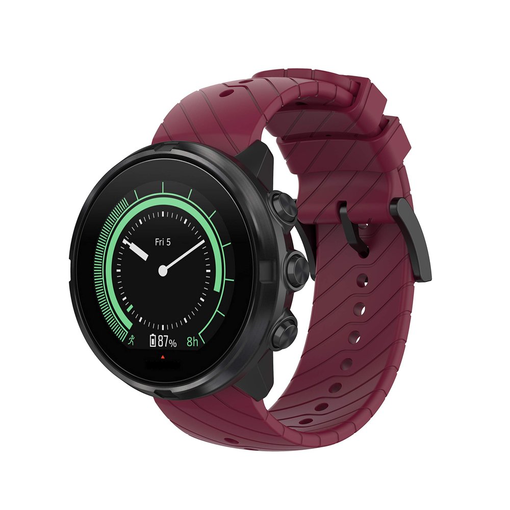 DKEnjoy Soft Silicone Wristband Replacement Accessory Sports Watch Straps Bracelet Compatible for Suunto Spartan Sport Wrist Hr Baro /Suunto9/Suunto9 Baro/D5 Smartwatch (Red)