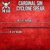 M48 Cardinal Sin Cyclone Spear | 45 1/2" Overall Length | Three Spiraling Cutting Edges view 2