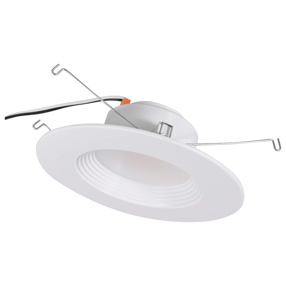 Sylvania 40630 LED Recessed Downlight with Integrated Trim, 5"/6", 65W Equivalent Efficient 8.5W, 725 Lumens, Dimmable, 4000K, White - 1 Pack (40630)