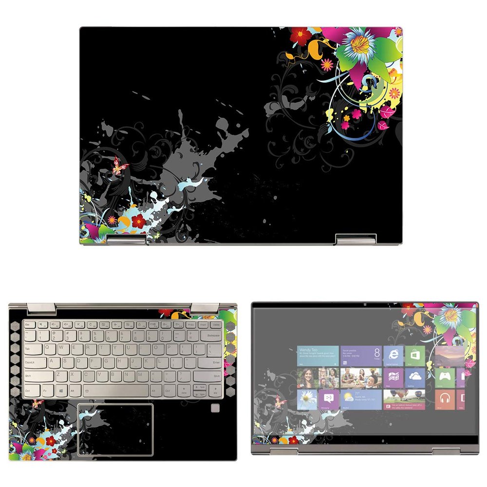 Decalrus - Protective Decal Floral Skin Sticker for Lenovo Yoga C740 (14" Screen) case Cover wrap LEyogaC740_14-106