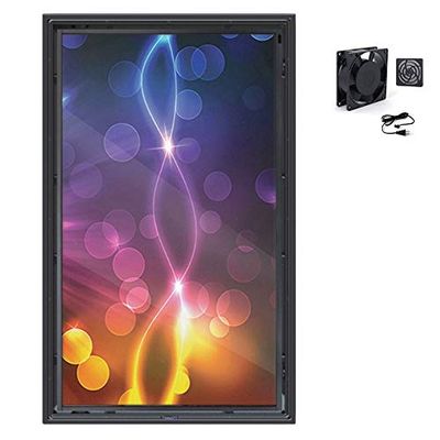 The Display Shield 52-55" Anti-Glare Outdoor Vertical Display Enclosure with Fan, (2nd Generation), Fits 52-55" Television