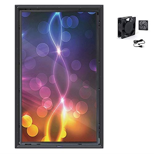 The Display Shield 52-55" Anti-Glare Outdoor Vertical Display Enclosure with Fan, (2nd Generation), Fits 52-55" Television