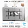 PERLESMITH Corner TV Wall Mount Full Motion, Corner TV Bracket Fits 37-70 Inch LED, LCD 4K Flat Curved Screen TVs Hold up to 99 lbs, Max VESA 600x400 Tilt, Swivel and Level, PSCLF1 view 2
