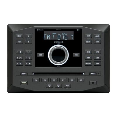 Jensen JWM62A AM|FM|DVD|CD|USB|AUX|App Ready Bluetooth Wallmount Stereo w/ App Control, 3-Speaker Zones / 8 Speaker Output 8X 6 Watt, Receives Bluetooth Audio (A2DP) & Controls (AVRCP) from Devices