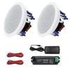 Herdio 5.25 Inch Bluetooth Ceiling Speakers Home Recessed Speaker System 300 Watts Suitable for Humid,Kitchen,Bedroom,Bathroom,Covered Patio (A Pair) view 1