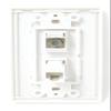 RiteAV - 1 Coax Cable TV F and 1 Cat6 White Ethernet Wall Plate Screwless Decorative - White view 2