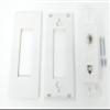 RiteAV - 1 Coax Cable TV F and 1 Cat6 White Ethernet Wall Plate Screwless Decorative - White view 3