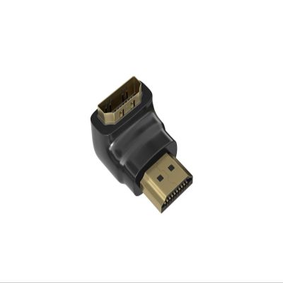 Cable Leader HDMI Gold-Plated Adapter, Male to Female, 90 Degree, 1pc