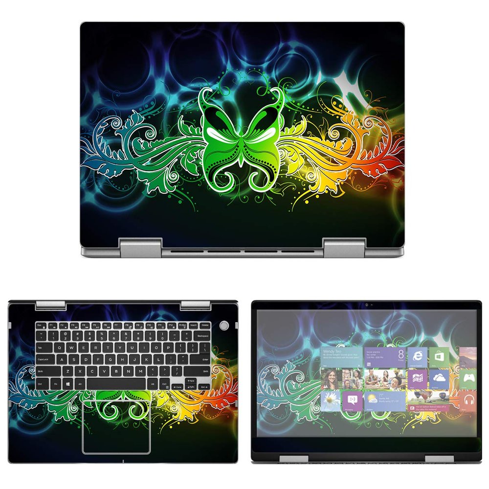 Decalrus - Protective Decal Rainbow Skin Sticker for Dell Inspiron 5591 2-in-1 (15.6" Screen) case Cover wrap DEinspiron2in1_5591-164