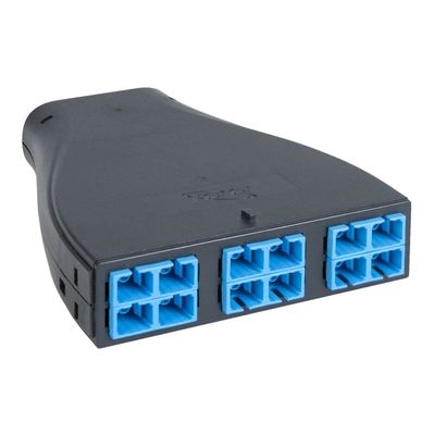 ICC SC MPO Fiber Optic Cassette, OS2 9/125 Singlemode, 12 Fiber, Plug and Play Module, MPO to SC Conversion, Blue Adapters Fiber Patch Panels