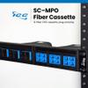 ICC SC MPO Fiber Optic Cassette, OS2 9/125 Singlemode, 12 Fiber, Plug and Play Module, MPO to SC Conversion, Blue Adapters Fiber Patch Panels view 2