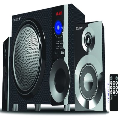 Boytone BT-215FD Wireless Bluetooth Stereo Audio Speaker 55 W with Powerful Sound, Bass System, FM Radio, Remote Control, Aux-in Port, USB/SD/for Phone's Laptops