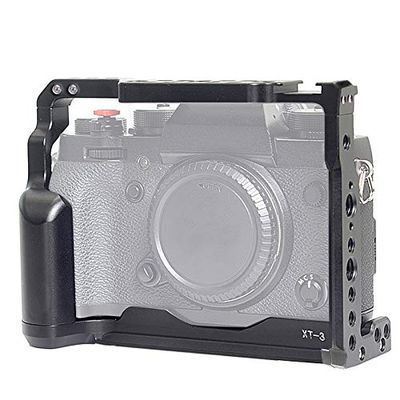 Foto4easy Professional Camera cage with Cold Shoe Mount and Quick Release Plate for Fujifilm X-T2 X-T3 Camera