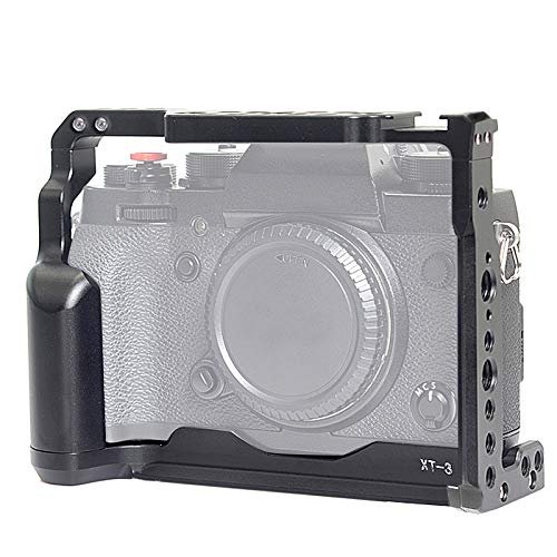 Foto4easy Professional Camera cage with Cold Shoe Mount and Quick Release Plate for Fujifilm X-T2 X-T3 Camera