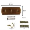 Brico, Compact Wood Key Rack with Molding, Golden Oak view 4