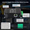 E-link Industrial Gigabit 60W PoE Media Converter Hardened Ultra PoE++ Ethernet Fiber Media Converter 100/1000Base-SX SFP Din Rail Mount Aluminum Housing -40 75 C view 2