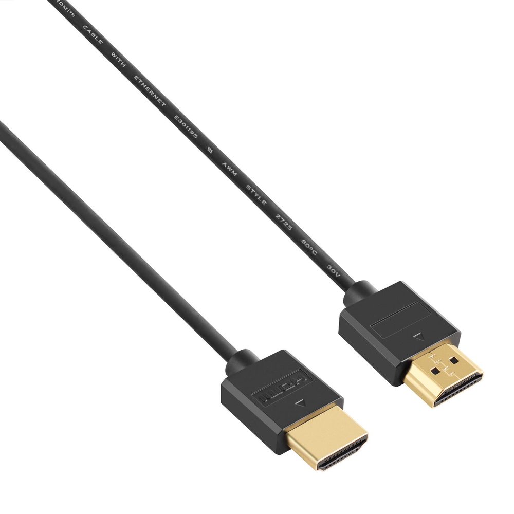 Pasow 4K HDMI Cable Ultra Thin Male to Male 36AWG High Speed Slim Cable (3FT/1M)