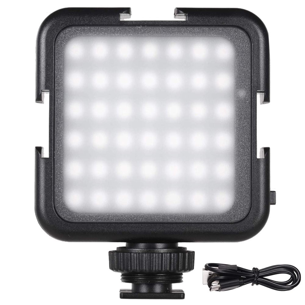 Andoer 42 LED Video Light Rechargeable, 2-Brightness Fill Light for DSLR Camera Camcorder Mini DVR Wedding News Interview Macro Photography