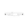 3m Right Angled Double Jack Mono Audio Cable view 2