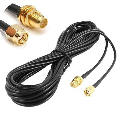 CORONIR 33ft WiFi Antenna Extension Cable Coaxia RP Male to Female Connector for Wireless LAN Router Bridge Cellular Antenna Extension Cable Security IP Camera Extension
