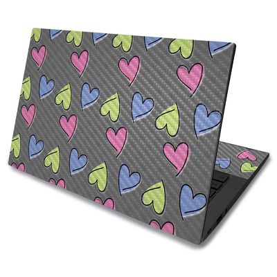 MightySkins Carbon Fiber Skin for Asus Chromebook C425 14" (2019) - Girly | Protective, Durable Textured Carbon Fiber Finish | Easy to Apply, Remove, and Change Styles | Made in The USA