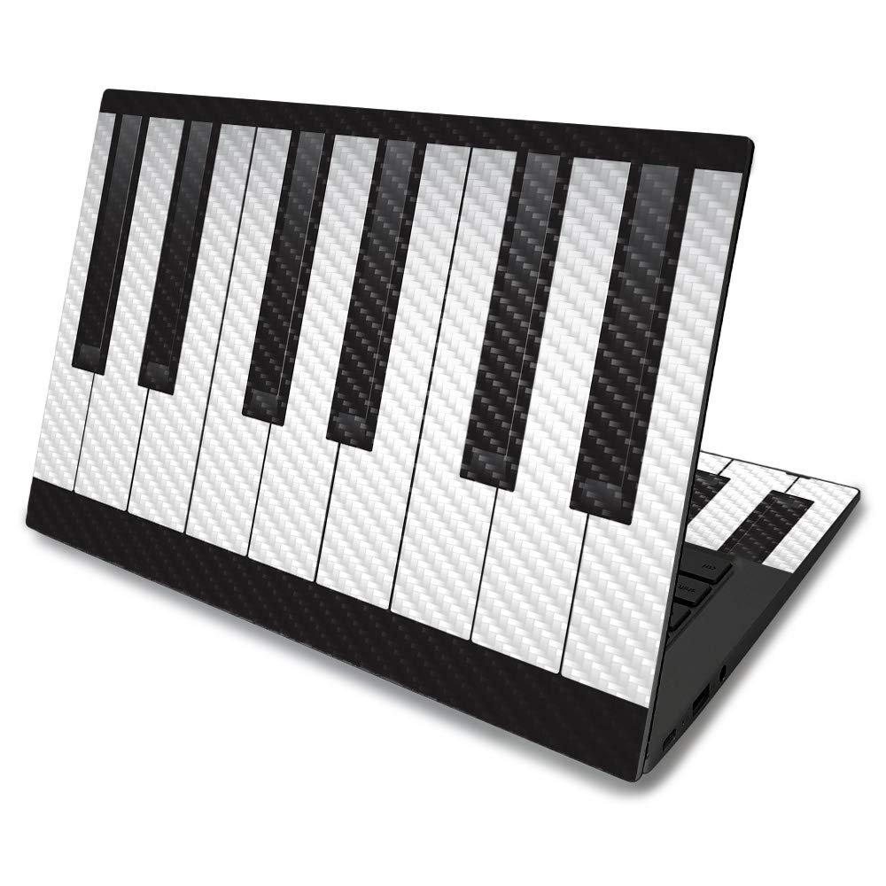 MightySkins Carbon Fiber Skin for Asus Chromebook C425 14" (2019) - Piano Keys | Protective, Durable Textured Carbon Fiber Finish | Easy to Apply, Remove, and Change Styles | Made in The USA