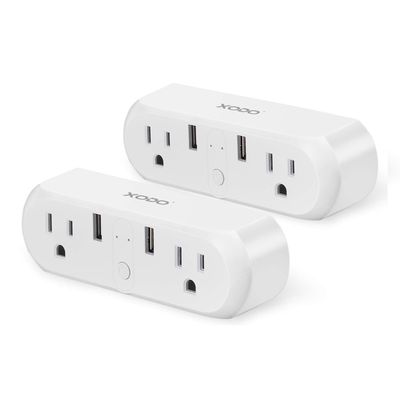 XODO WP3 Smart WiFi Plug - Wireless Remote Control by App Compatible with Alexa and Google Home Assistant 2.4 GHz Network only - Voice Control - WiFi Enable - Smart Home Outlet - 2Pack