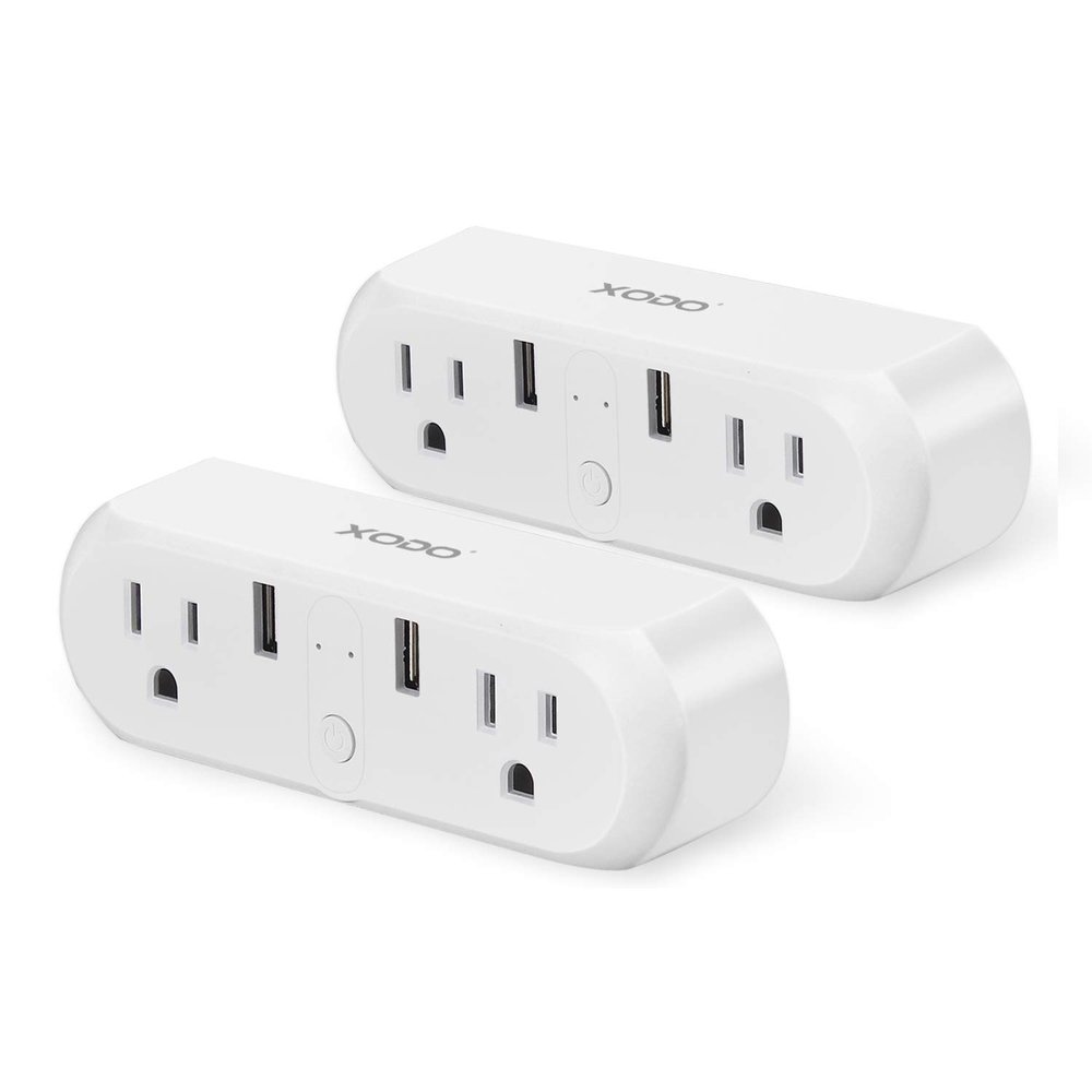 XODO WP3 Smart WiFi Plug - Wireless Remote Control by App Compatible with Alexa and Google Home Assistant 2.4 GHz Network only - Voice Control - WiFi Enable - Smart Home Outlet - 2Pack