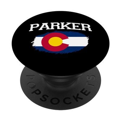 PARKER CO COLORADO Flag Vintage USA Sports Men Women PopSockets PopGrip: Swappable Grip for Phones & Tablets