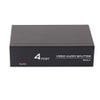 DTECH Powered 4 Way 3 RCA Splitter Box 1 in 4 Out Composite Video Audio Distribution Duplicator with Power Adapter Compatible with Gaming Console to TV Projector Video Capture Card view 2