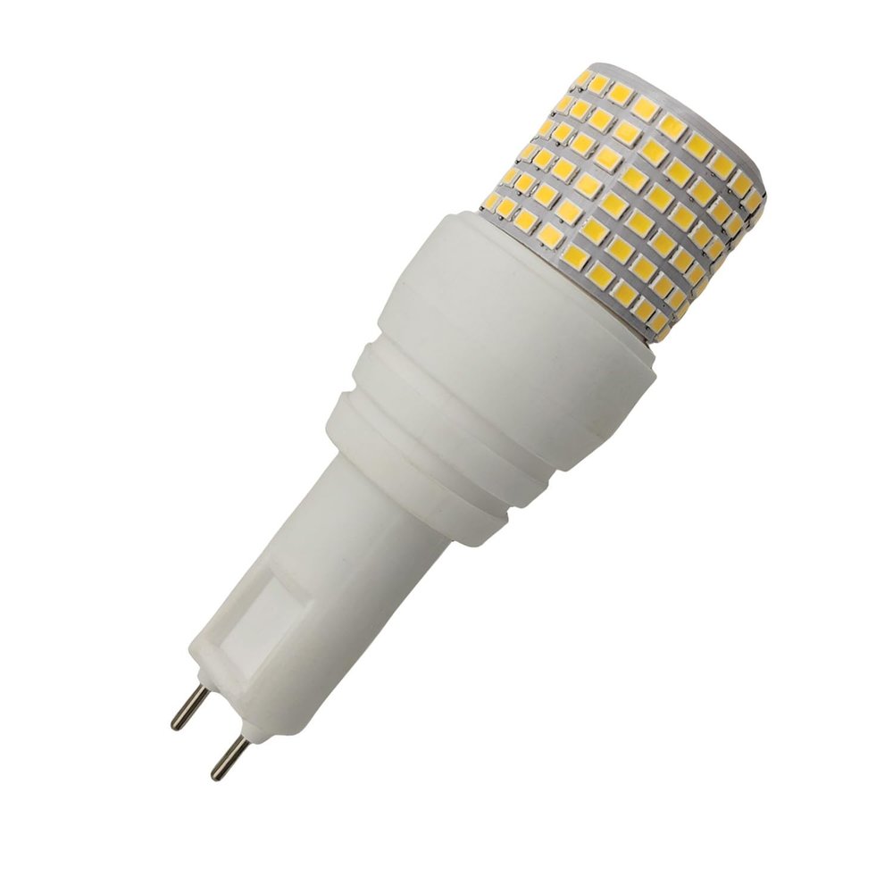 QLEE LED G12 Bulb 25w Corn Bulbs Light G12 Bi-Pin Base 25 Watt 2500lm Equivalent 250W Metal Halide Bulb Warm White 360 Floodlight Street Garage Landscape Warehouse Pendent Light (25W 3000k)