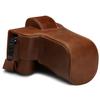 MegaGear MG1816 Ever Ready Genuine Leather Camera Case Compatible With Nikon Z50 (50-250MM) - Brown view 1