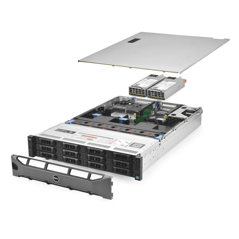 Dell PowerEdge R720xd Server 2X E5-2680 2.70Ghz 16-Core 96GB 12x 4TB H710 (Renewed)