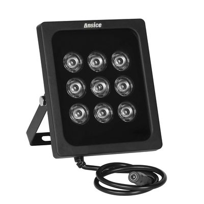 Ansice Infrared Illuminator, 850nm 12V DC 9 LEDs 90 Degree Wide Angle IR Illuminator for Night Vision,Waterproof Infrared Light for IP Camera,CCTV Security Camera